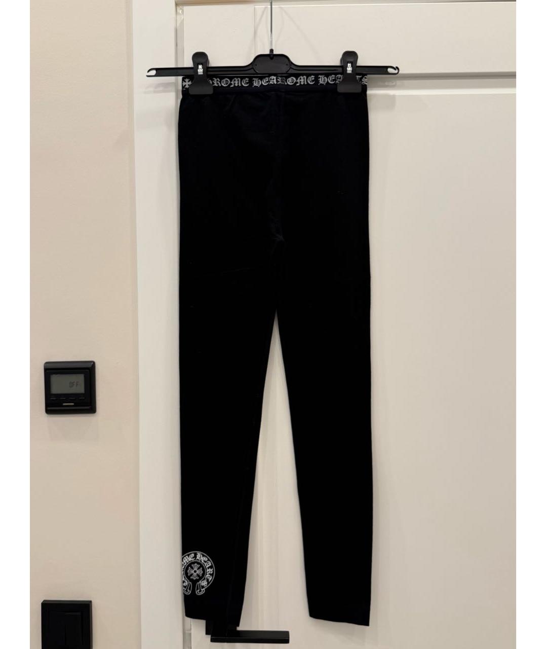 CHROME HEARTS Черные хлопковые леггинсы и велосипедки, фото 2