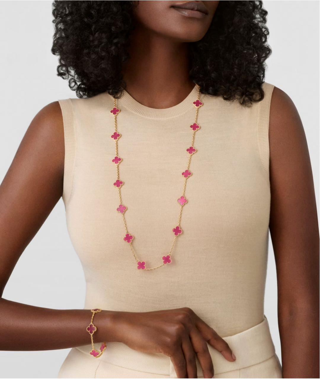 VAN CLEEF & ARPELS Розовый браслет из желтого золота, фото 2