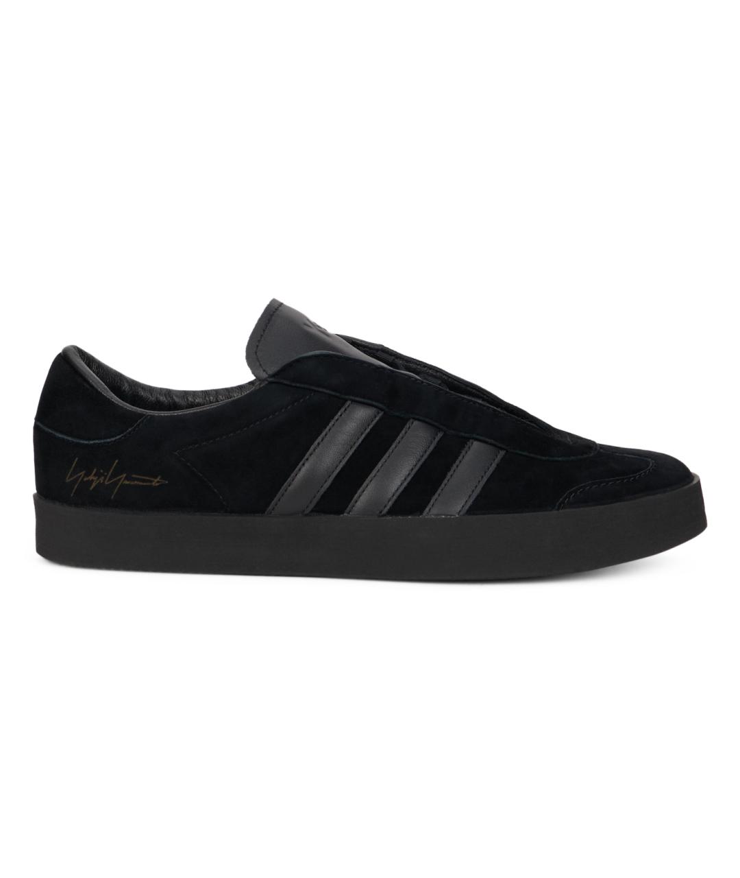 ADIDAS Черные кожаные низкие кроссовки / кеды, фото 1