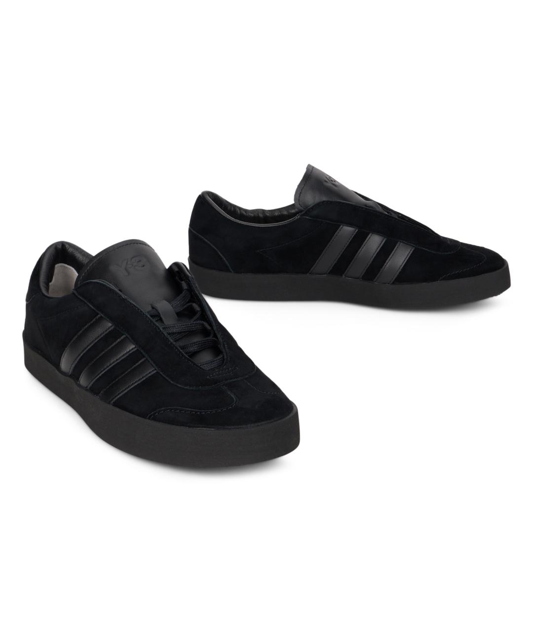 ADIDAS Черные кожаные низкие кроссовки / кеды, фото 2