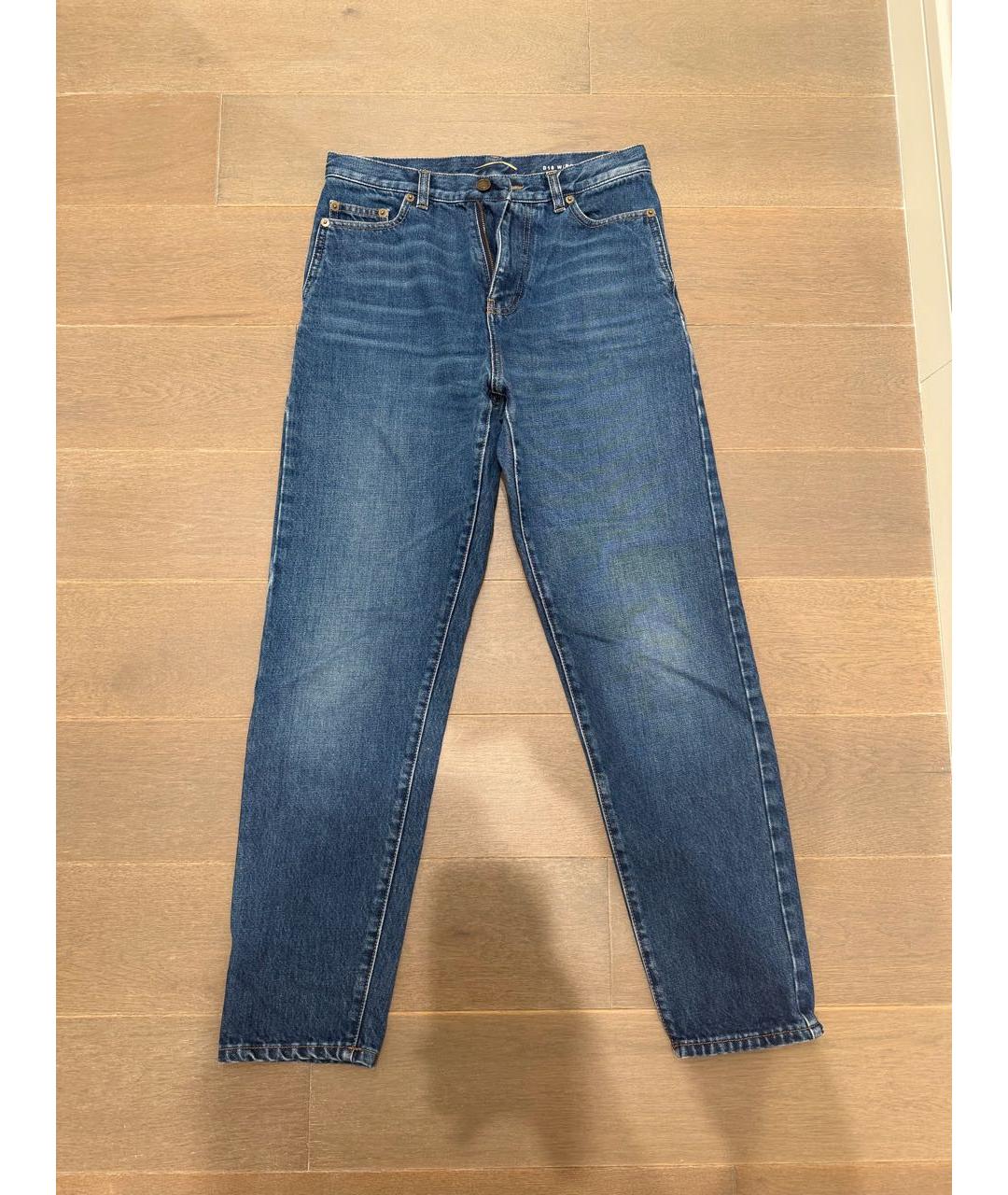 SAINT LAURENT Синие прямые джинсы, фото 5