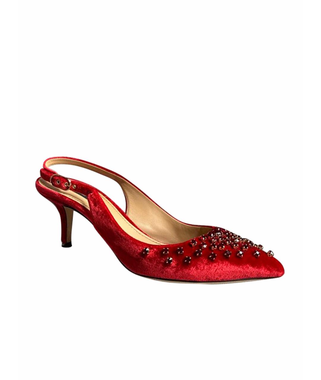 DOLCE&GABBANA Красные замшевые туфли, фото 1