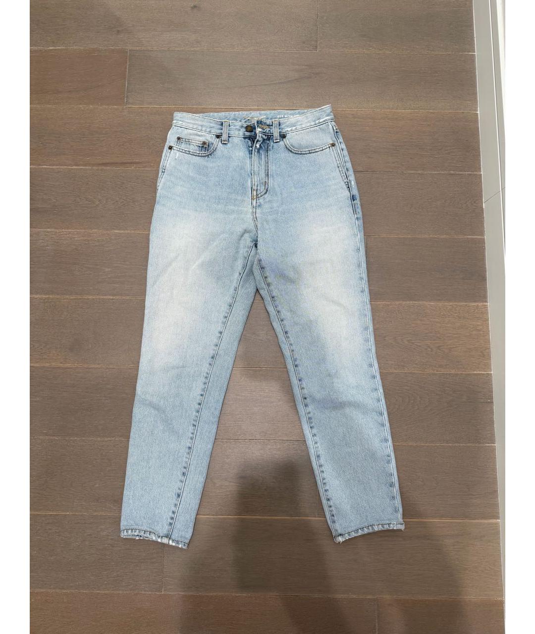 SAINT LAURENT Синие прямые джинсы, фото 6