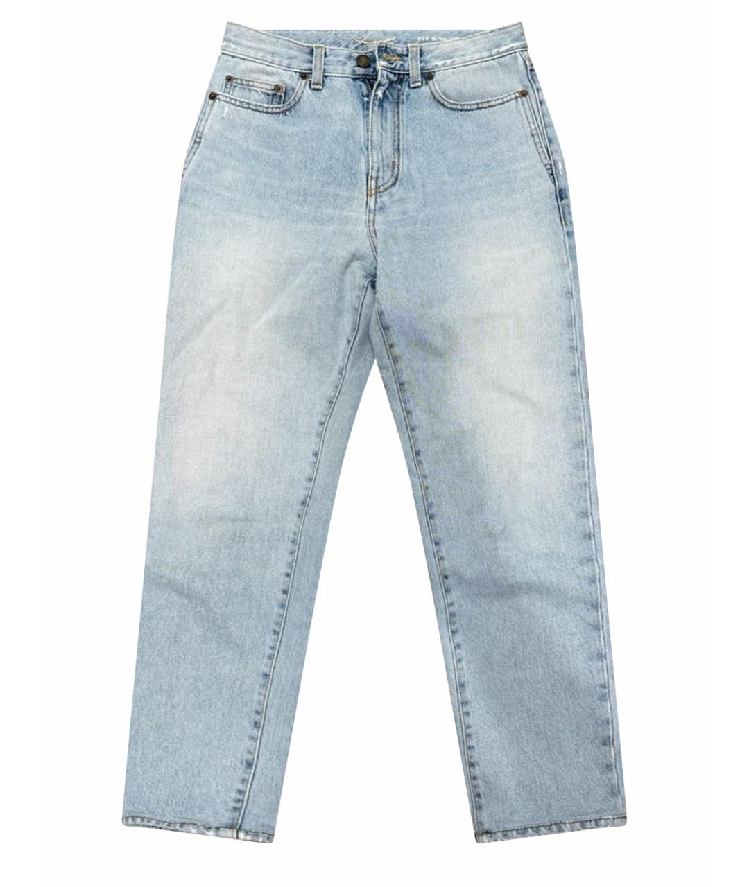 SAINT LAURENT Синие прямые джинсы, фото 1