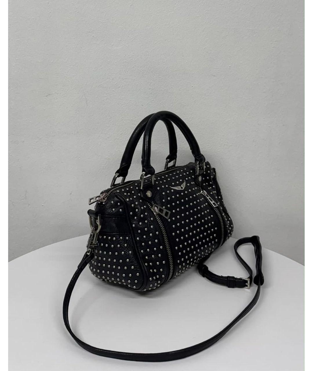 ZADIG & VOLTAIRE Черная кожаная сумка через плечо, фото 2