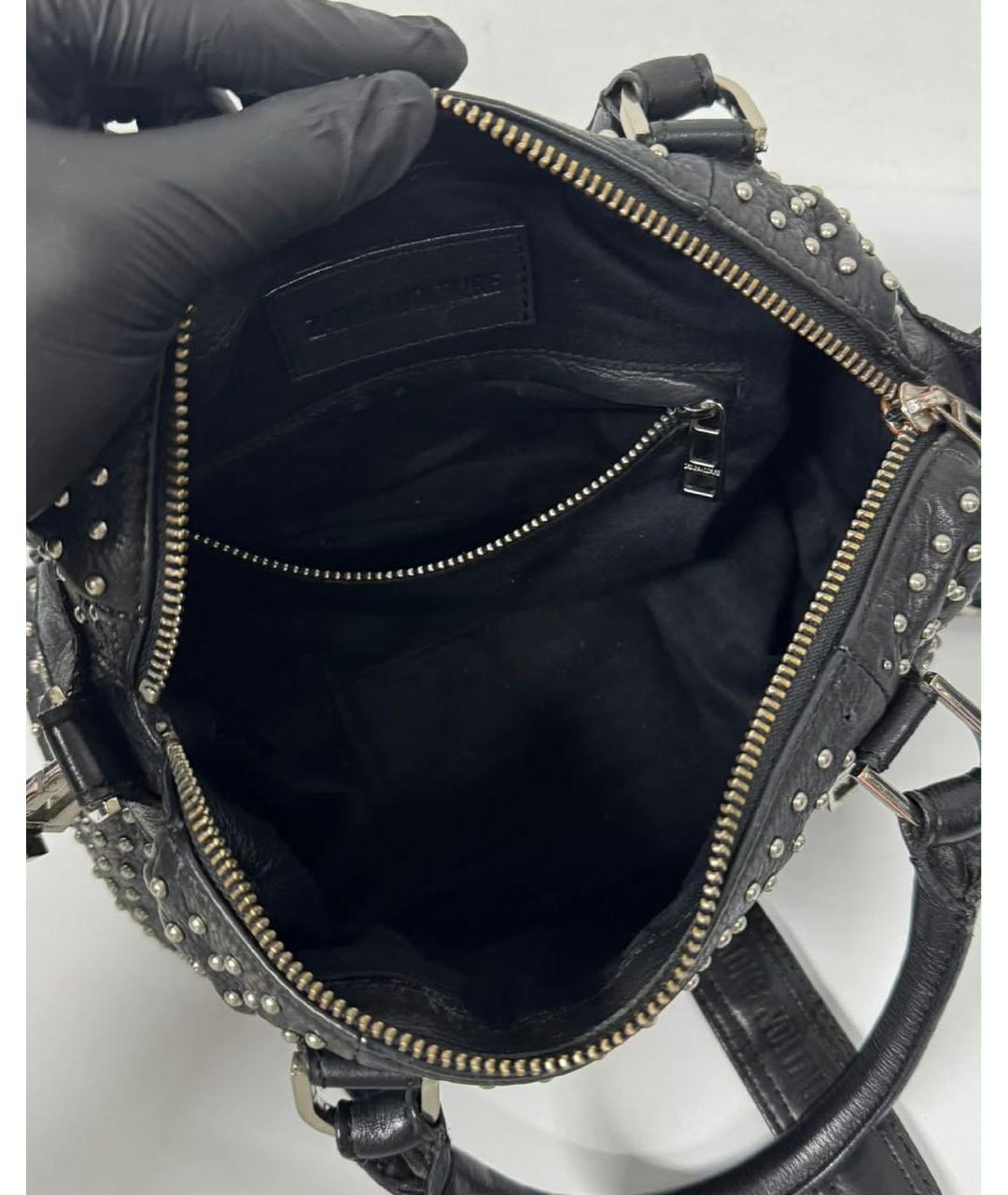 ZADIG & VOLTAIRE Черная кожаная сумка через плечо, фото 5