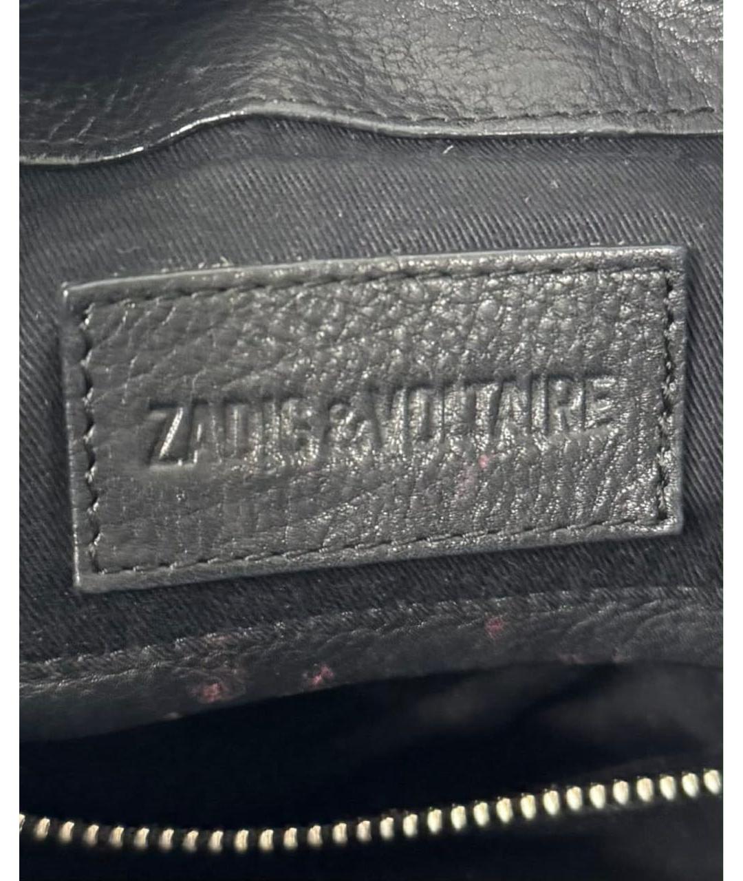 ZADIG & VOLTAIRE Черная кожаная сумка через плечо, фото 6
