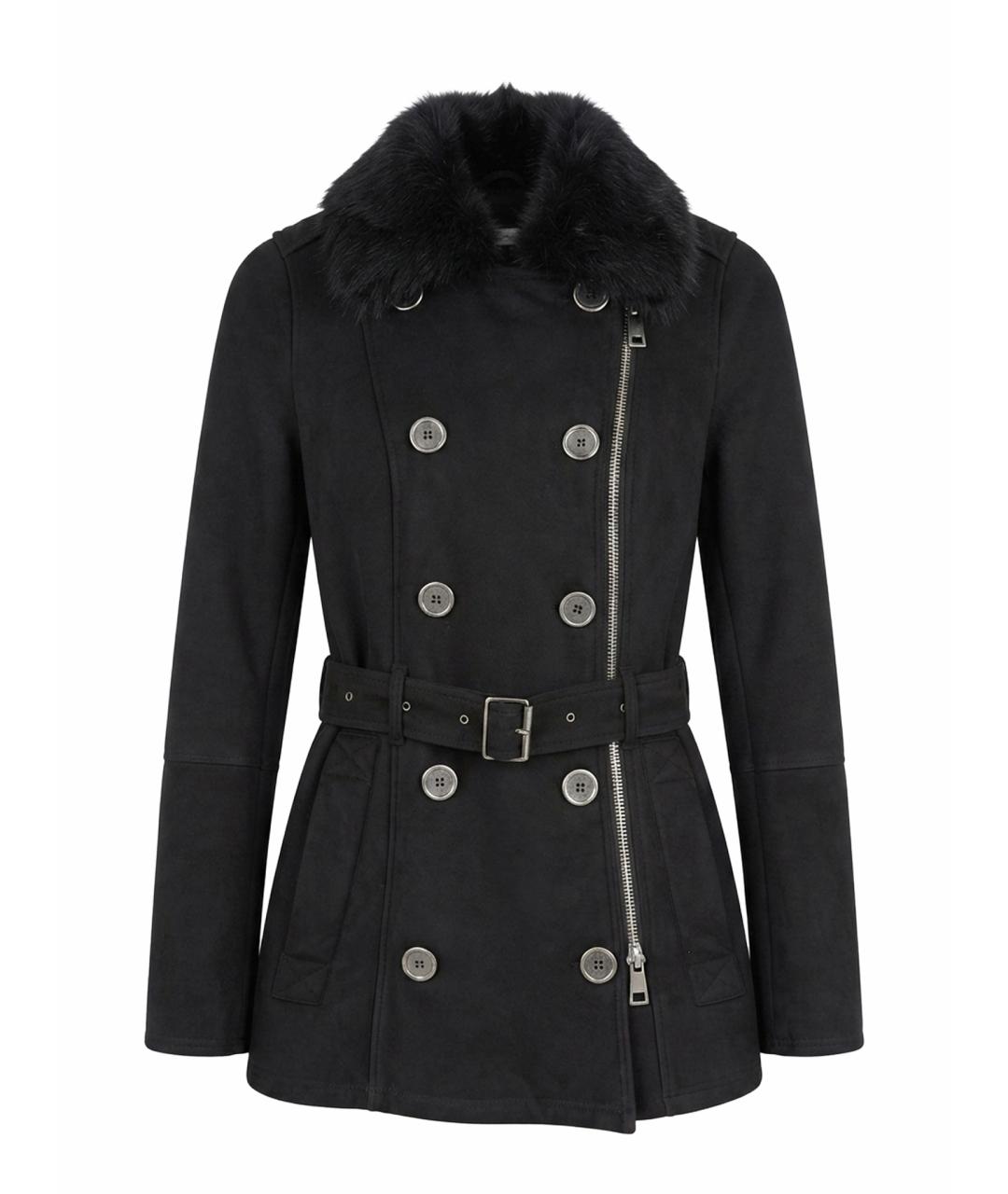 BURBERRY Черная замшевая дубленка, фото 1
