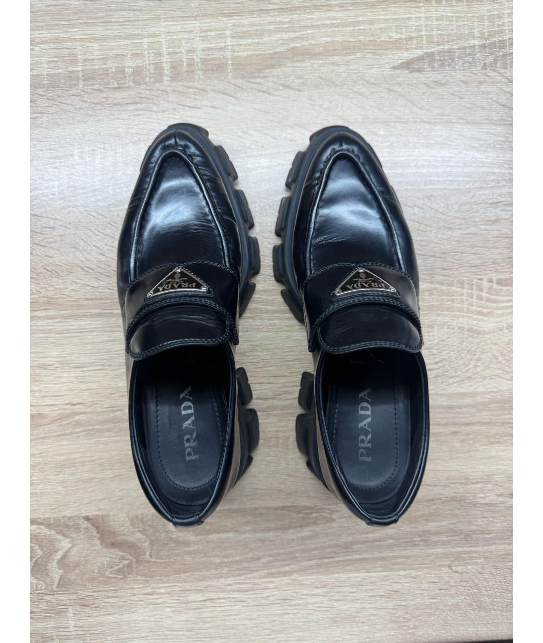 PRADA Черные кожаные лоферы, фото 3