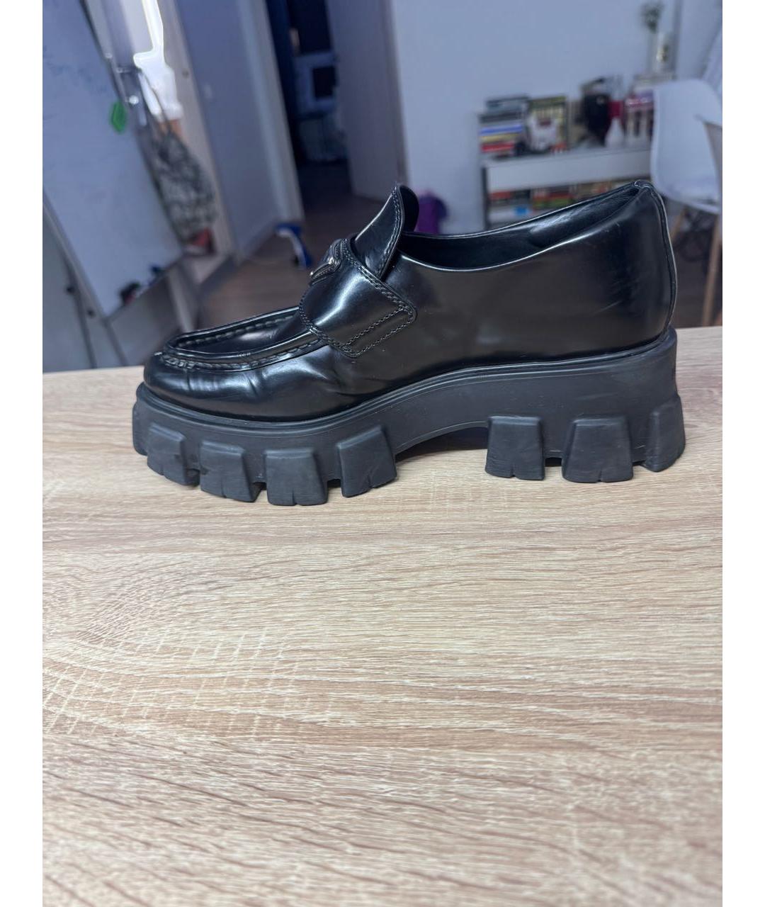 PRADA Черные кожаные лоферы, фото 5