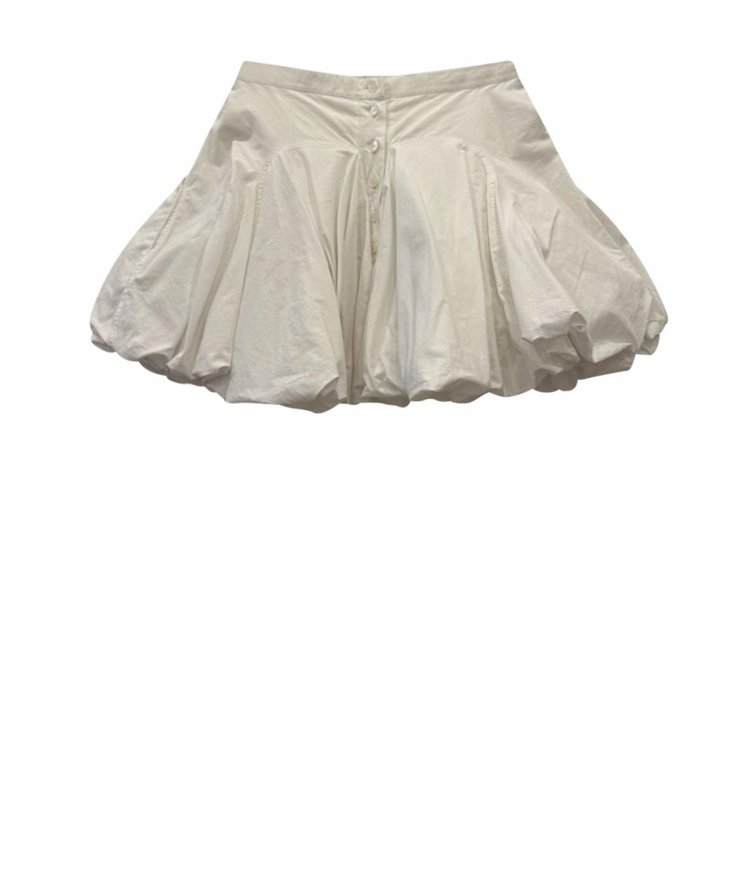 ALAIA Белая хлопковая юбка мини, фото 1