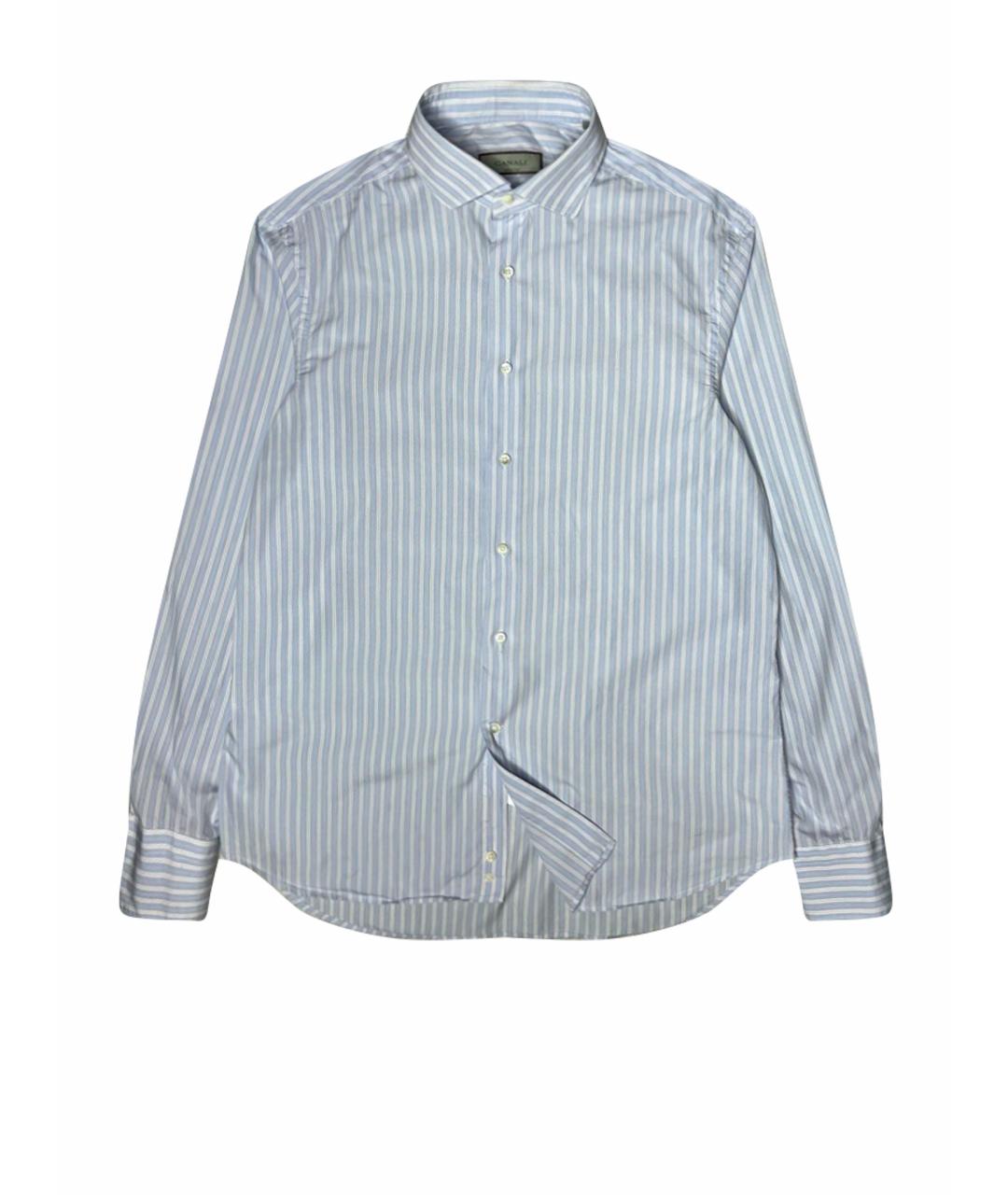 CANALI Голубая хлопковая классическая рубашка, фото 1