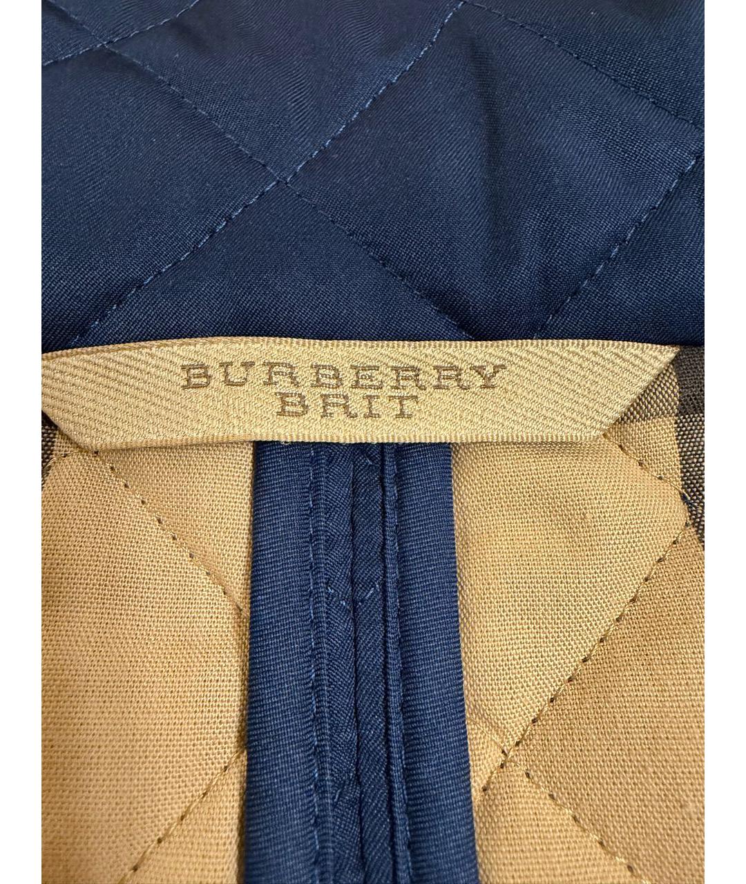 BURBERRY Синяя полиэстеровая куртка, фото 2