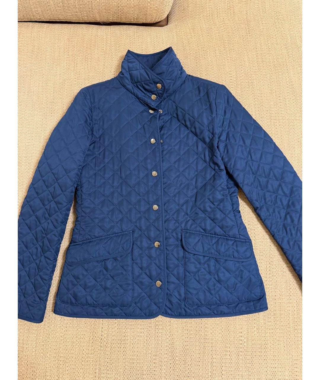 BURBERRY Синяя полиэстеровая куртка, фото 8