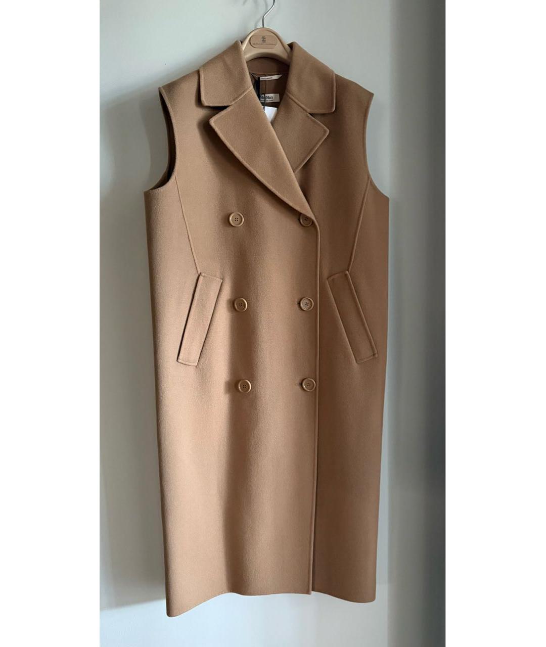 MAX MARA Коричневый шерстяной жилет, фото 3