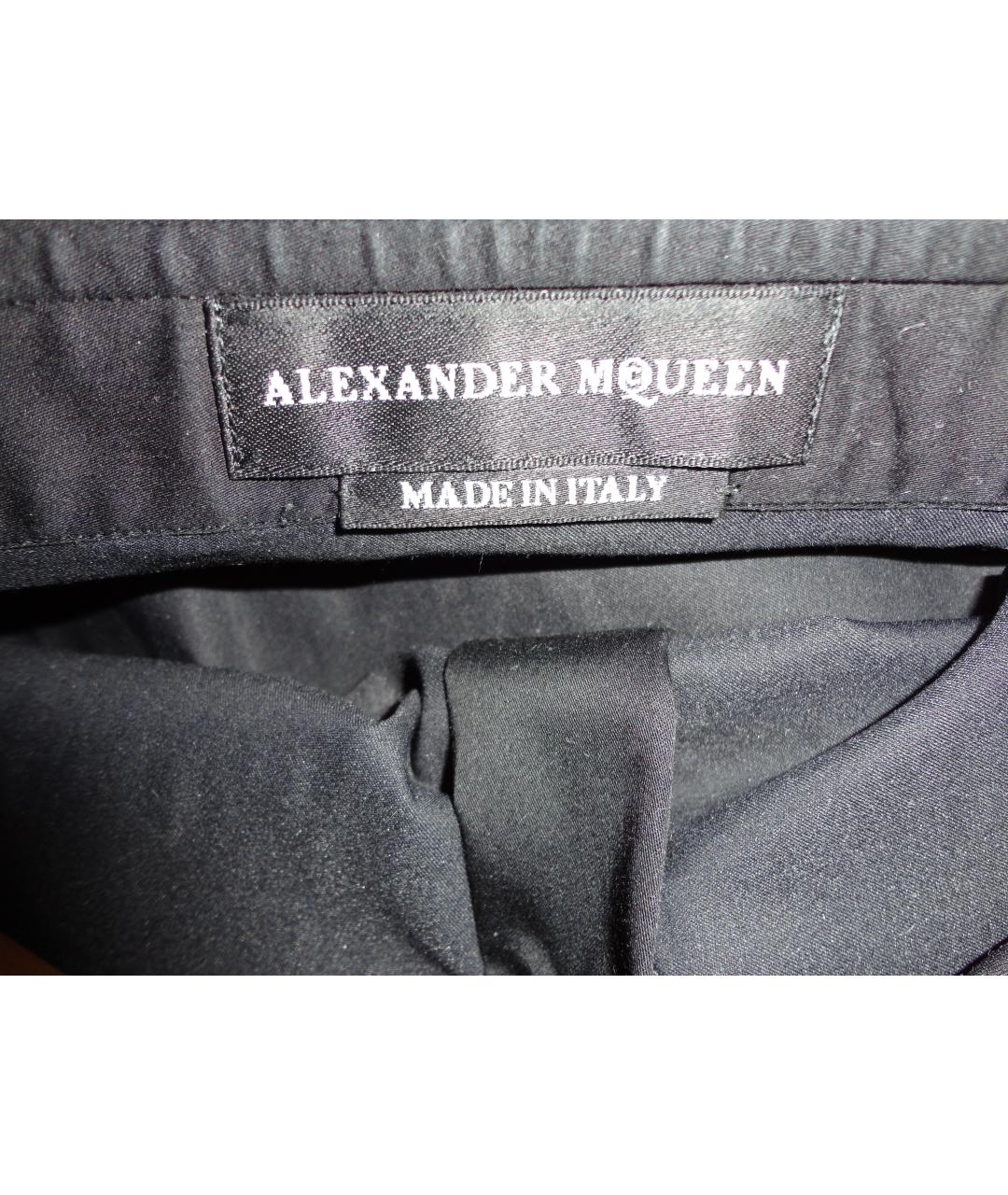 ALEXANDER MCQUEEN Черная хлопко-полиэстеровая классическая рубашка, фото 3