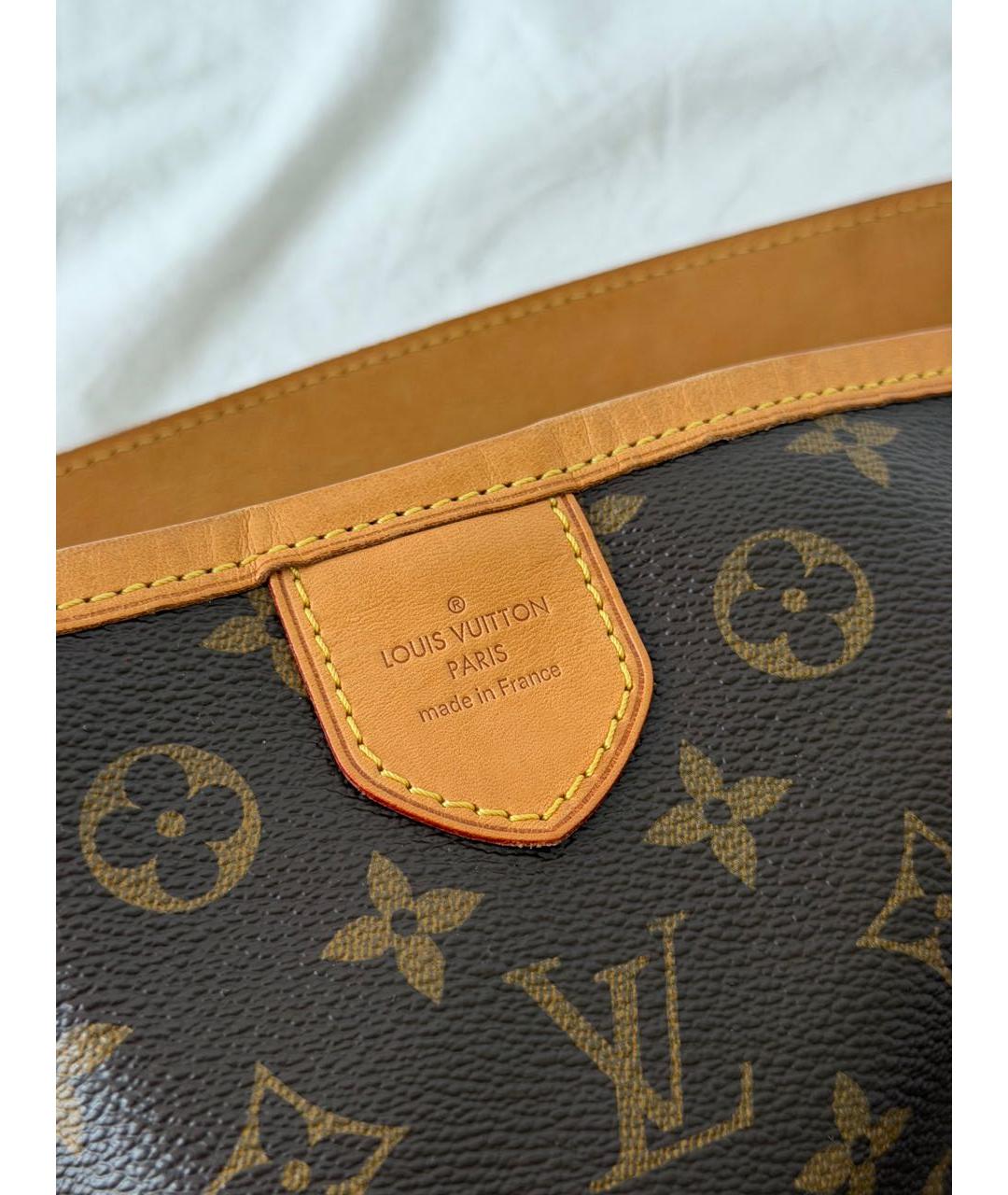LOUIS VUITTON Коричневая сумка тоут из канвы, фото 4