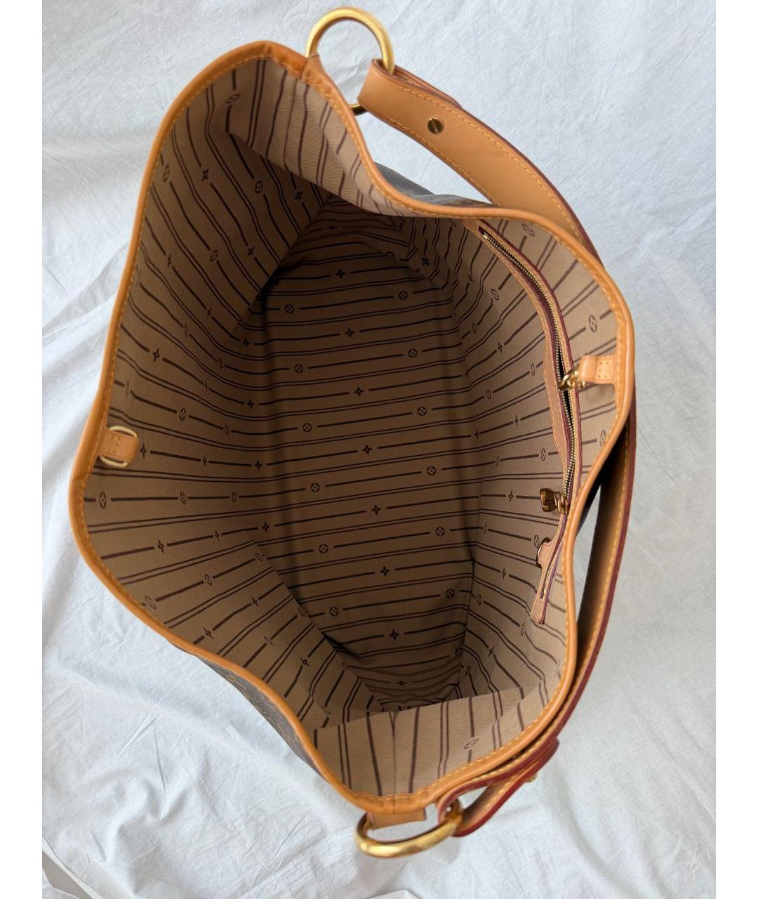 LOUIS VUITTON Коричневая сумка тоут из канвы, фото 3
