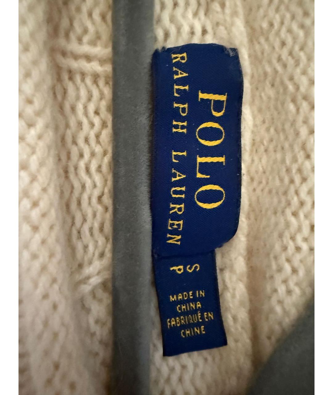 POLO RALPH LAUREN Бежевый шерстяной джемпер / свитер, фото 3