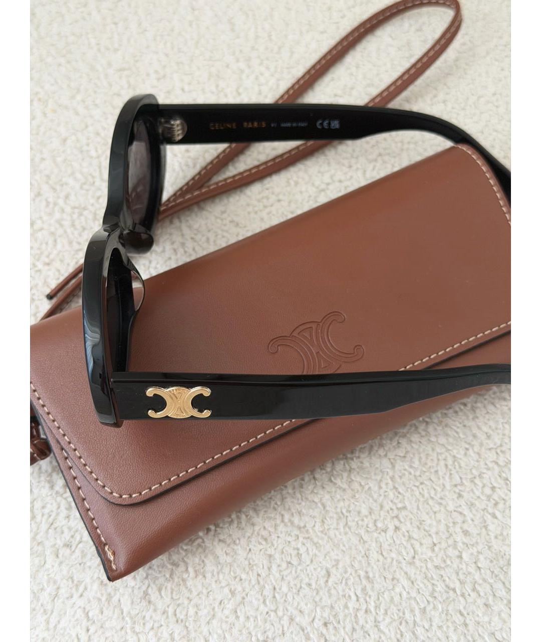 CELINE Черные пластиковые солнцезащитные очки, фото 4