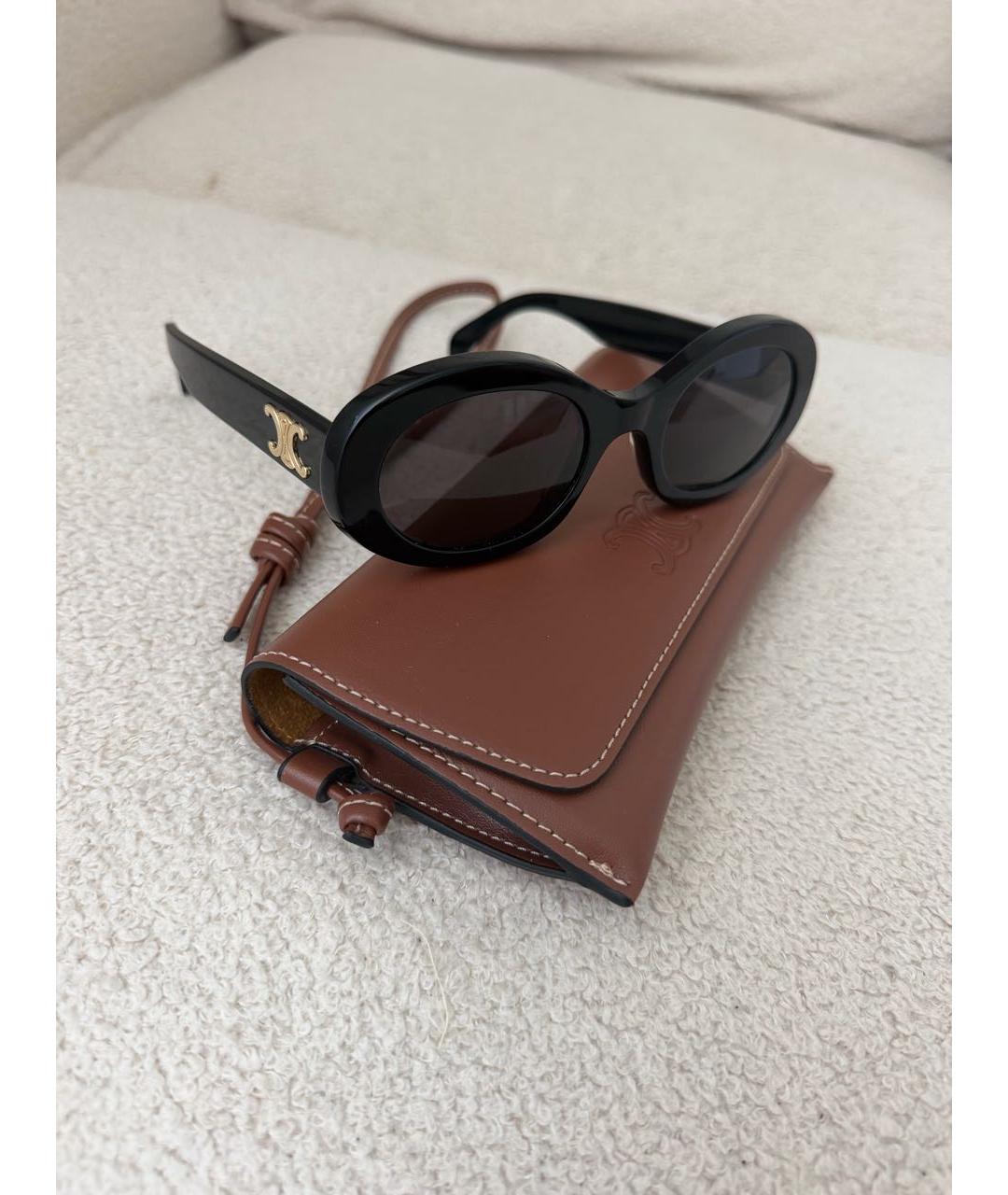 CELINE Черные пластиковые солнцезащитные очки, фото 5