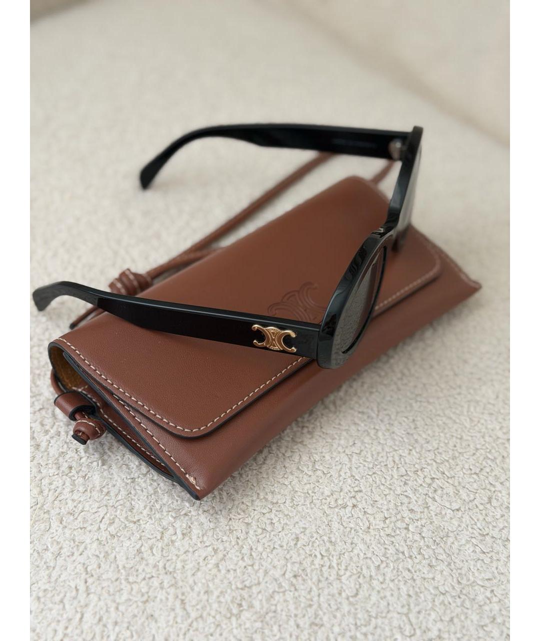 CELINE Черные пластиковые солнцезащитные очки, фото 3