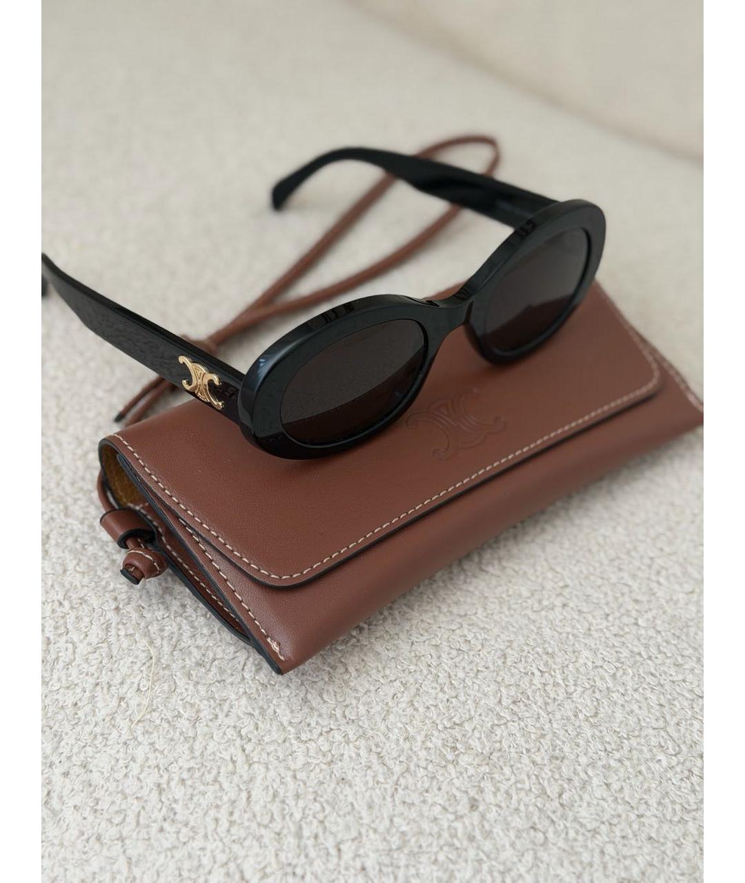 CELINE Черные пластиковые солнцезащитные очки, фото 2