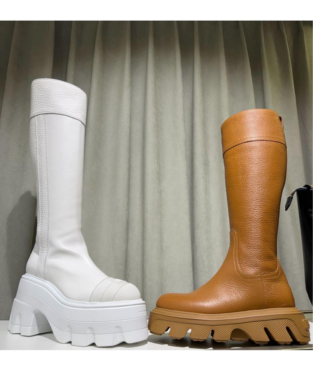 CASADEI Бежевые кожаные сапоги, фото 2