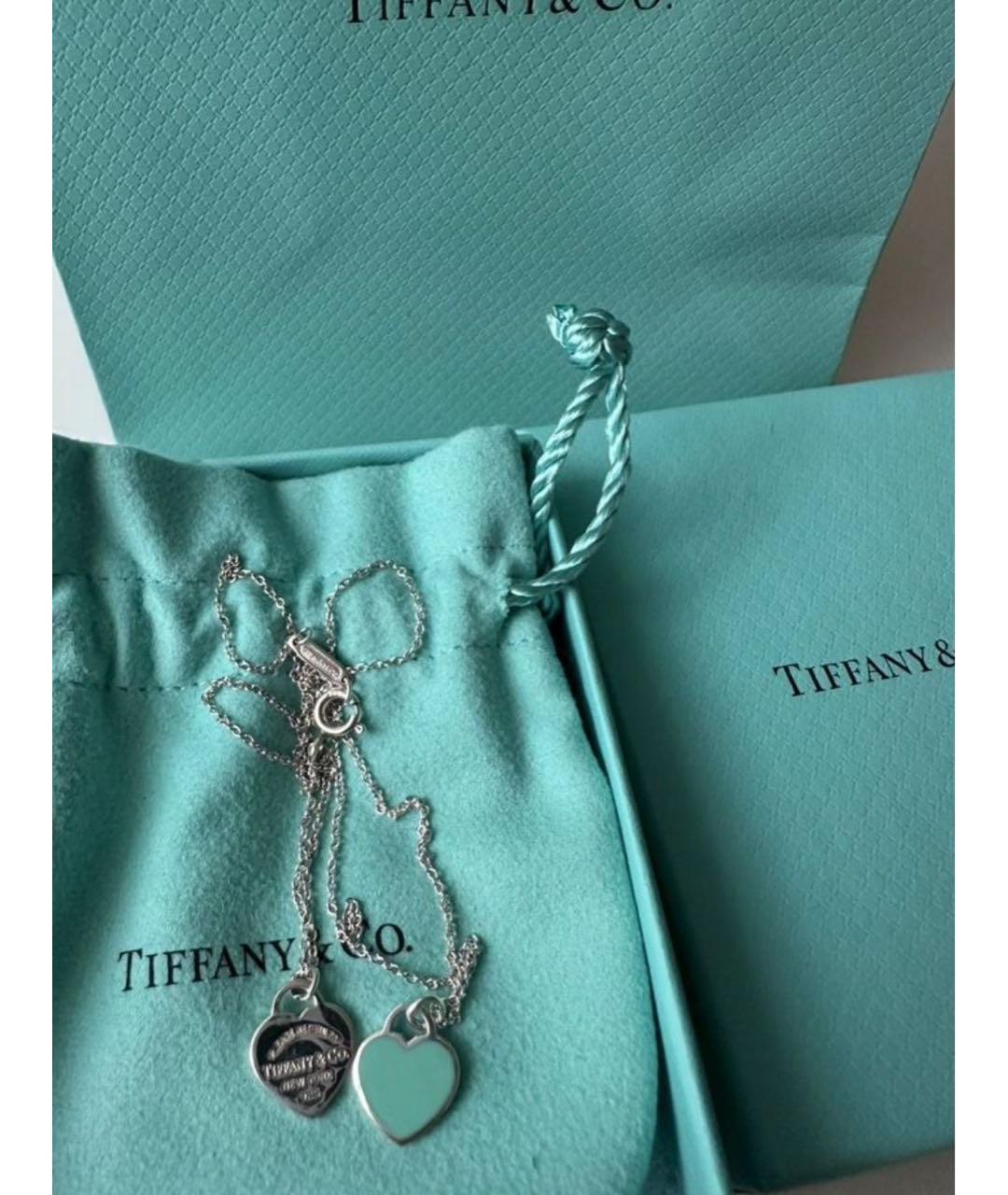 TIFFANY&CO Бирюзовое серебряное колье, фото 2