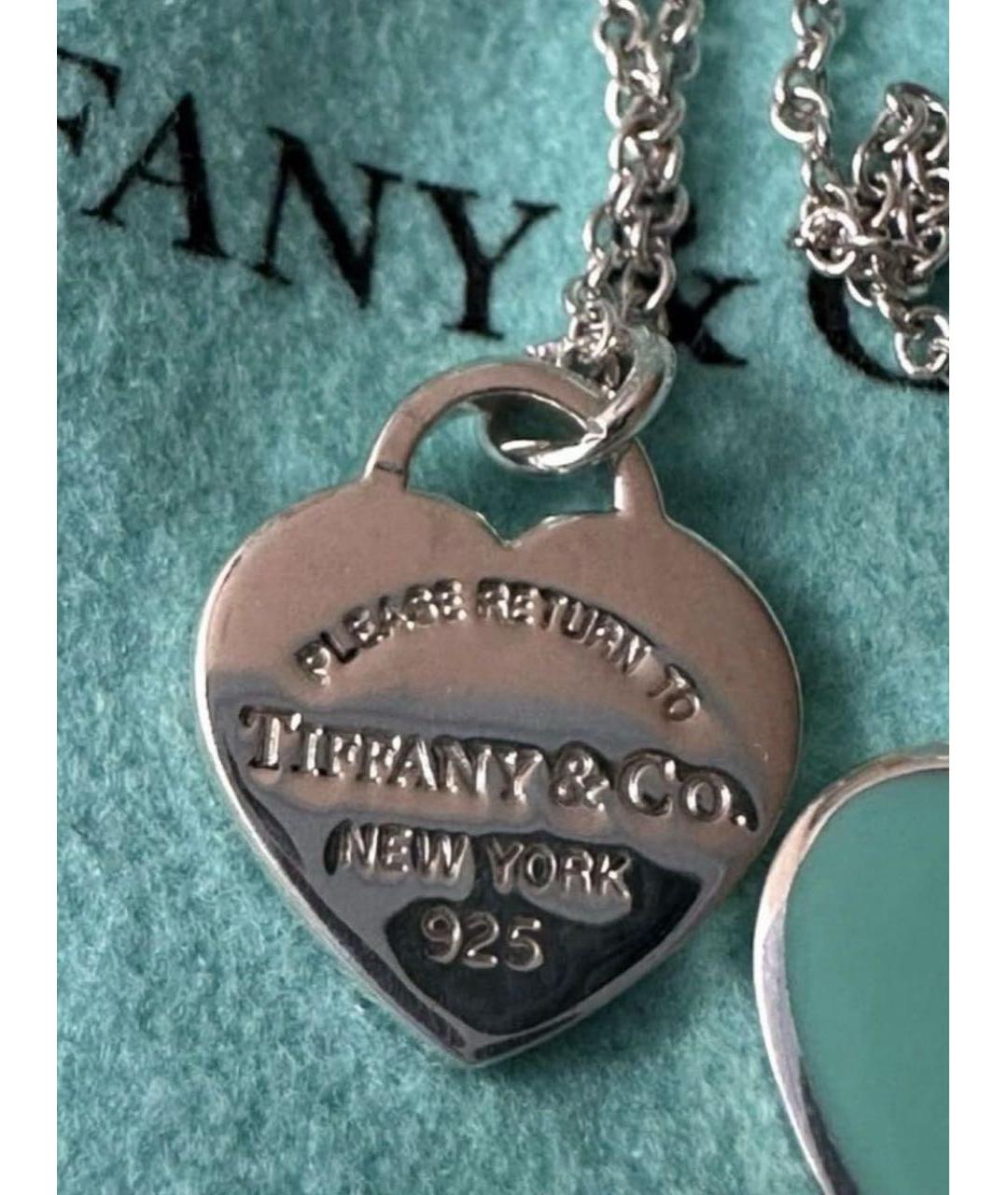 TIFFANY&CO Бирюзовое серебряное колье, фото 4