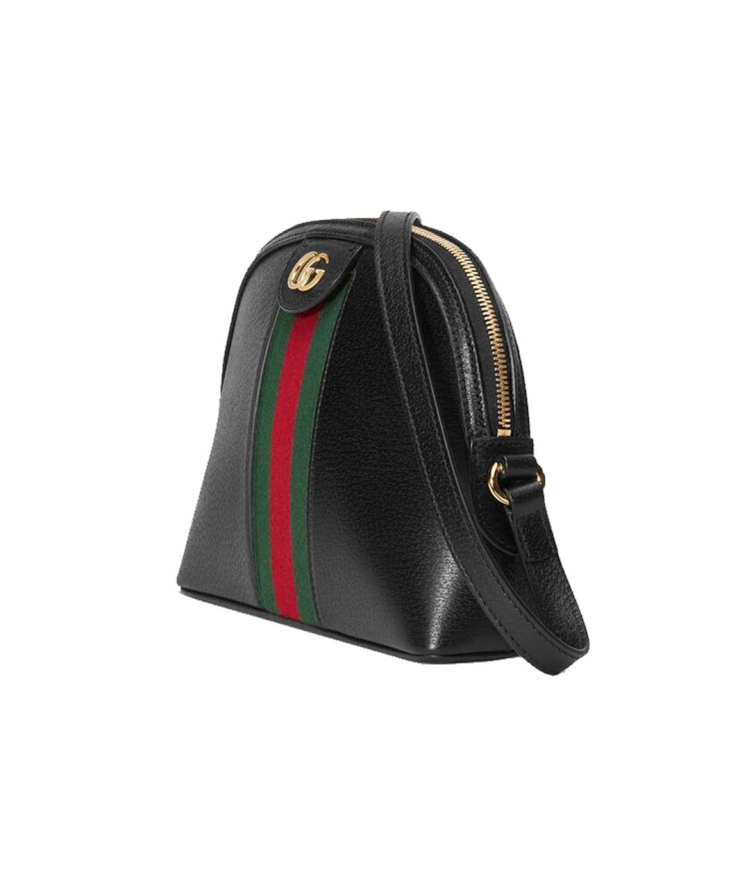 GUCCI Черная кожаная сумка через плечо, фото 3