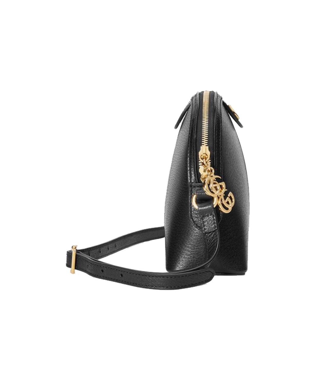 GUCCI Черная кожаная сумка через плечо, фото 4