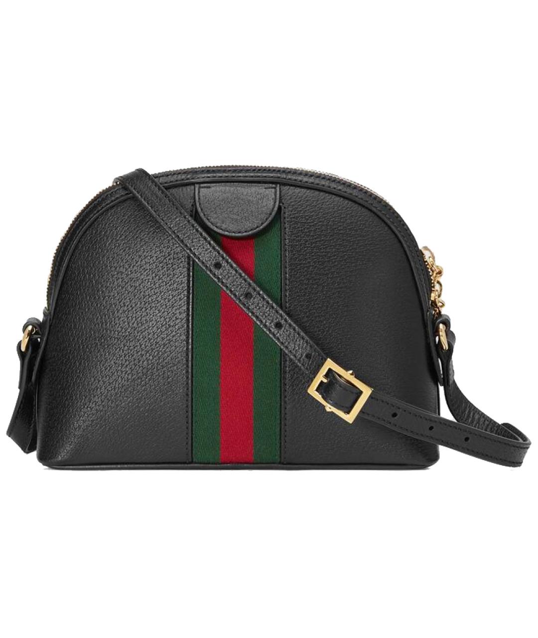 GUCCI Черная кожаная сумка через плечо, фото 2