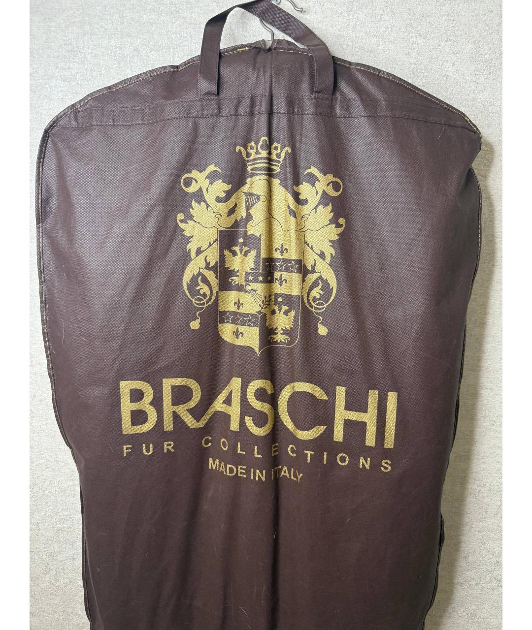 BRASCHI Бежевая меховая шуба, фото 4