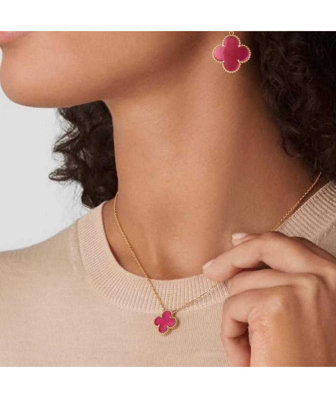 VAN CLEEF & ARPELS Розовый кулон из желтого золота, фото 3