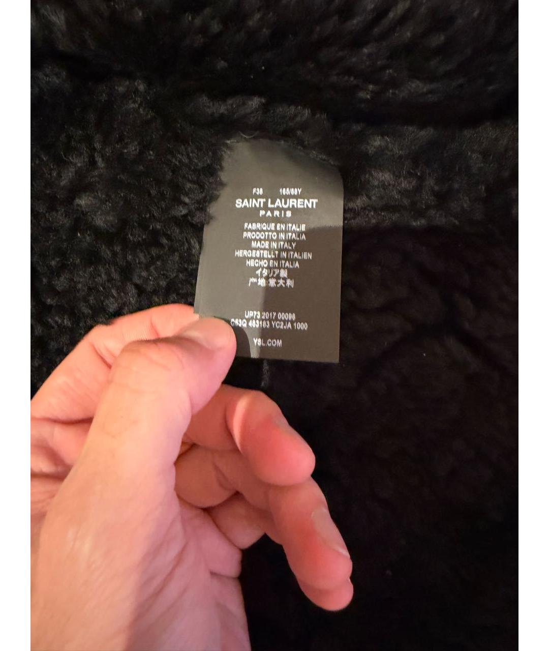 SAINT LAURENT Черная дубленка, фото 5