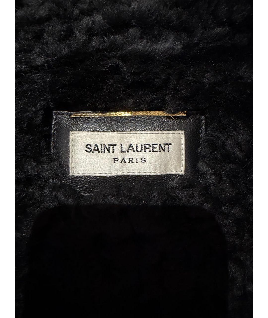 SAINT LAURENT Черная дубленка, фото 4