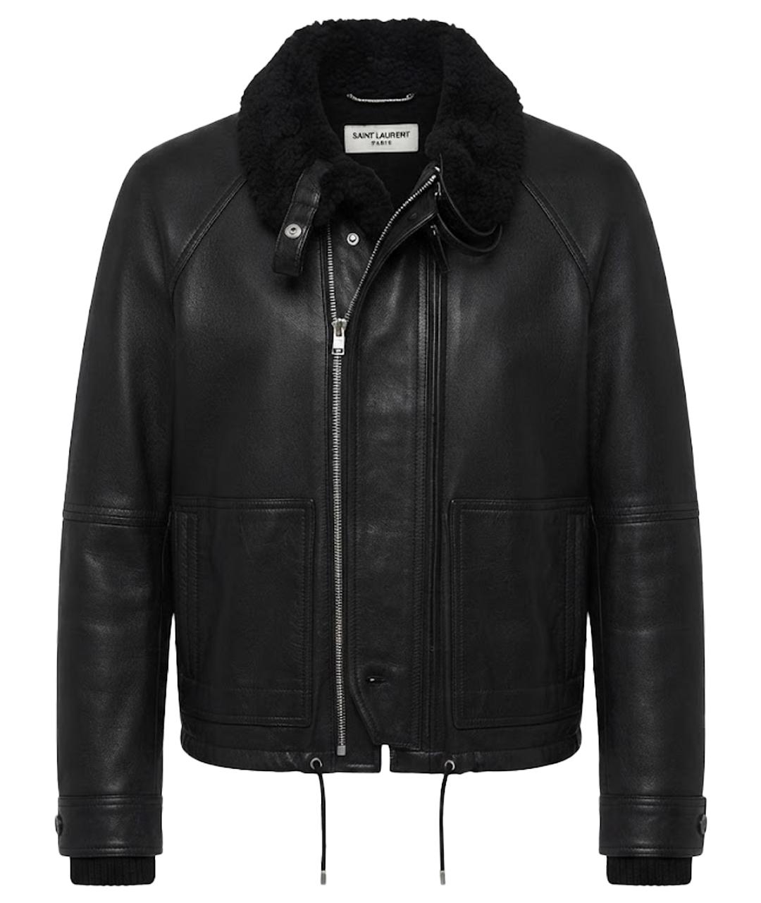 SAINT LAURENT Черная дубленка, фото 1
