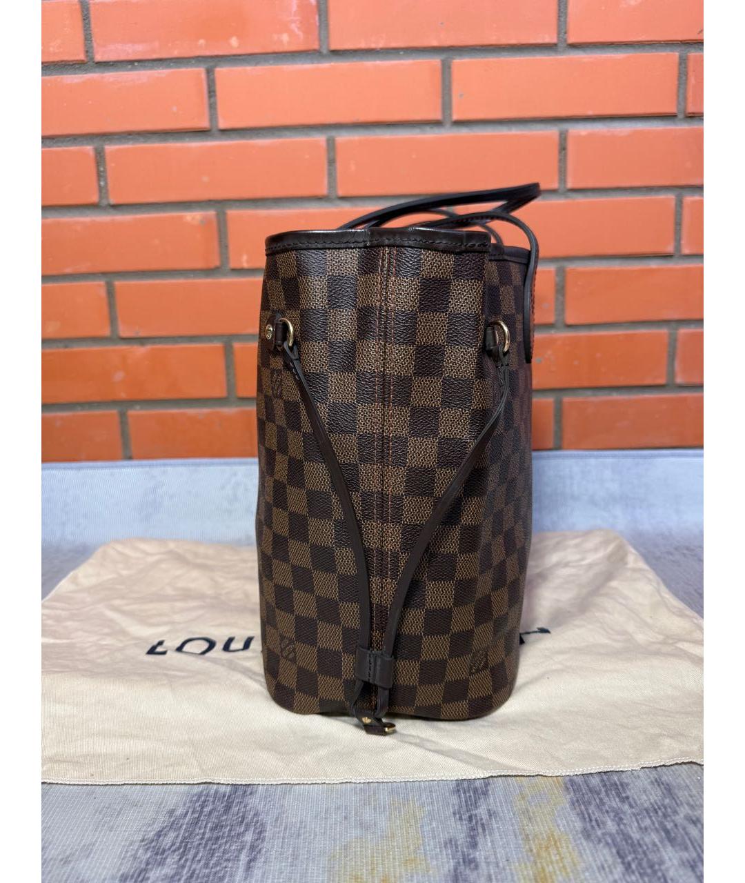 LOUIS VUITTON Коричневая сумка тоут из канвы, фото 4