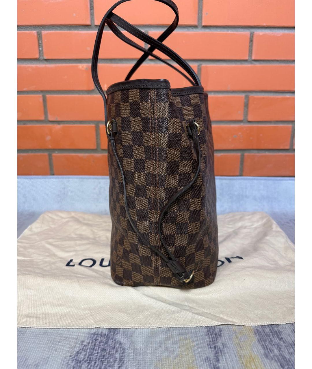 LOUIS VUITTON Коричневая сумка тоут из канвы, фото 3