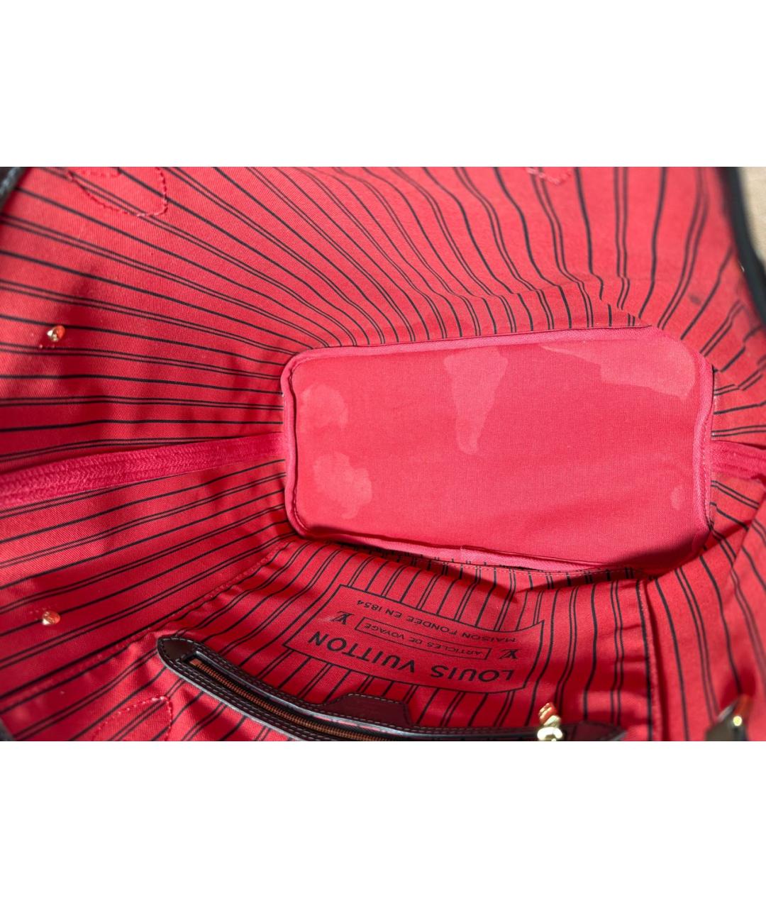 LOUIS VUITTON Коричневая сумка тоут из канвы, фото 6