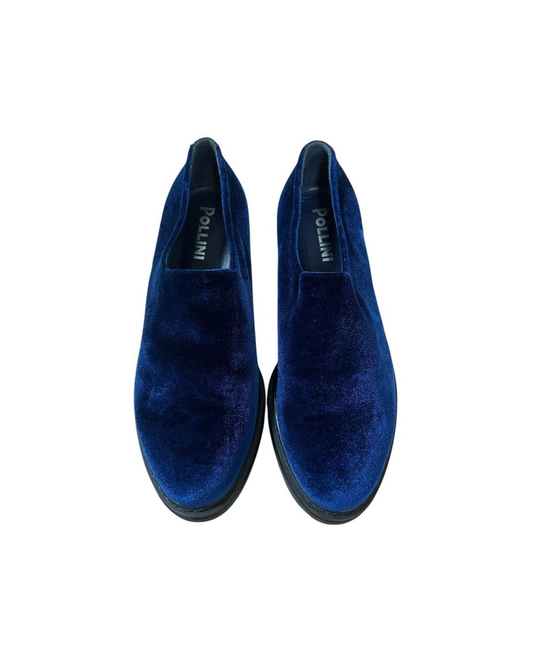 POLLINI Синие бархатные лоферы, фото 3