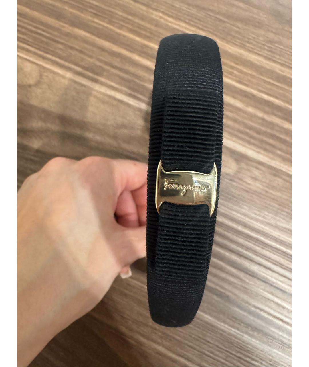 FERRAGAMO Черный ободок, фото 4