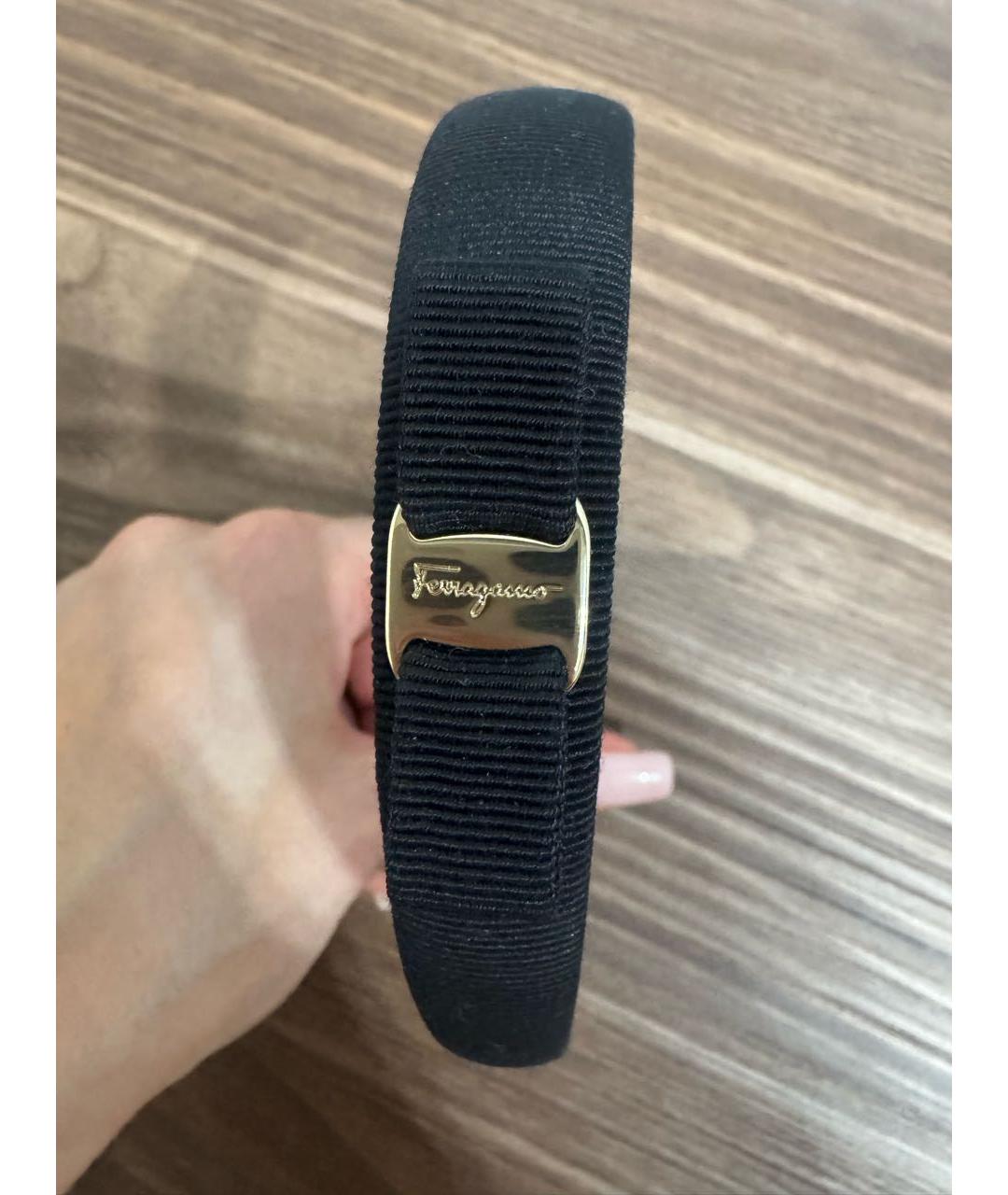 FERRAGAMO Черный ободок, фото 3