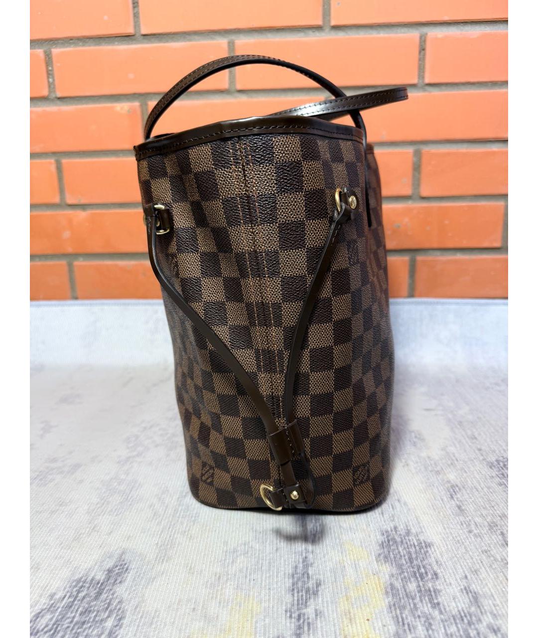 LOUIS VUITTON Коричневая сумка тоут из канвы, фото 3