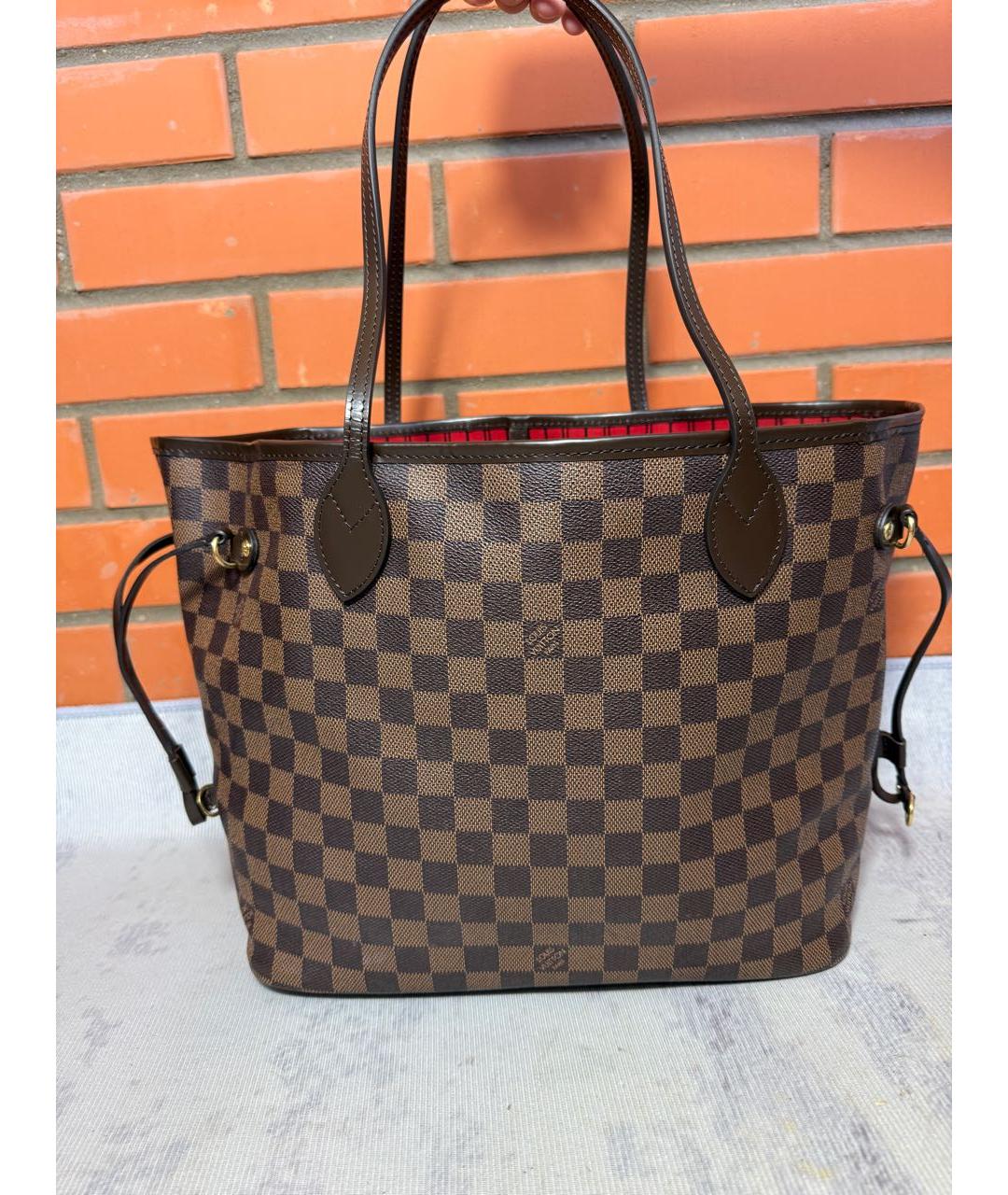 LOUIS VUITTON Коричневая сумка тоут из канвы, фото 2