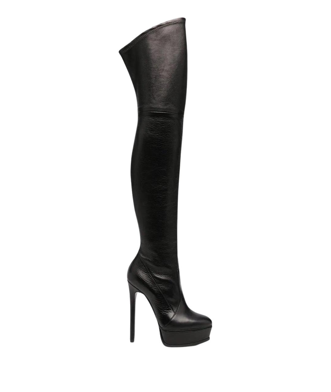 CASADEI Черные кожаные ботинки, фото 1