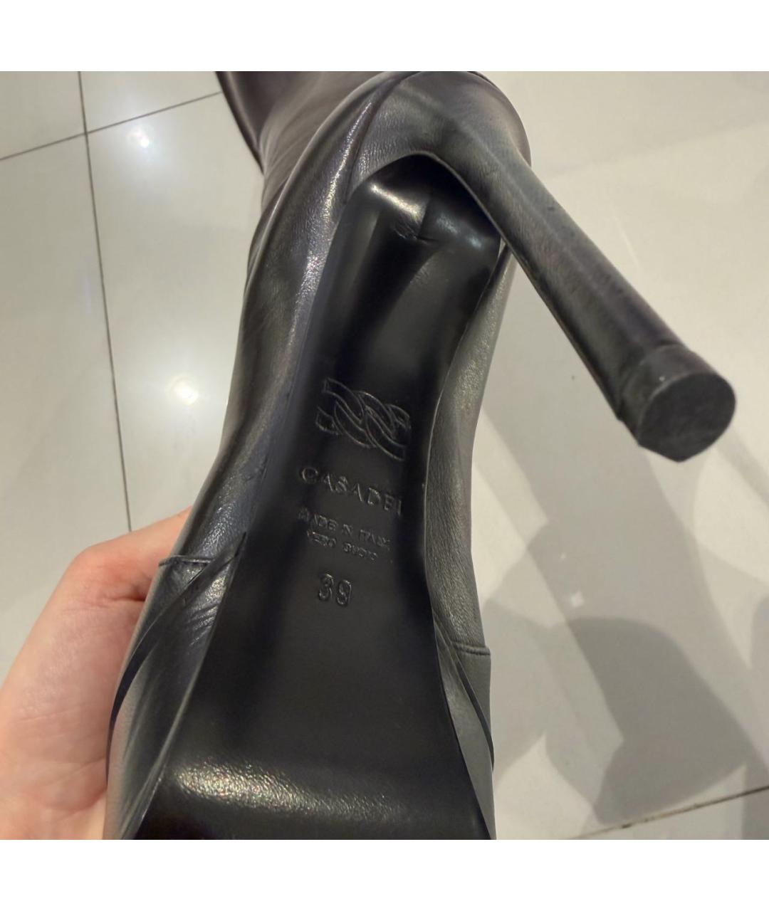 CASADEI Черные кожаные ботинки, фото 4