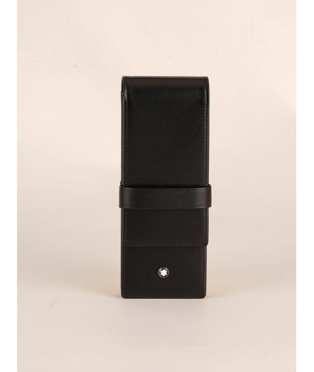 MONTBLANC Черная кожаная шариковая ручка, фото 9