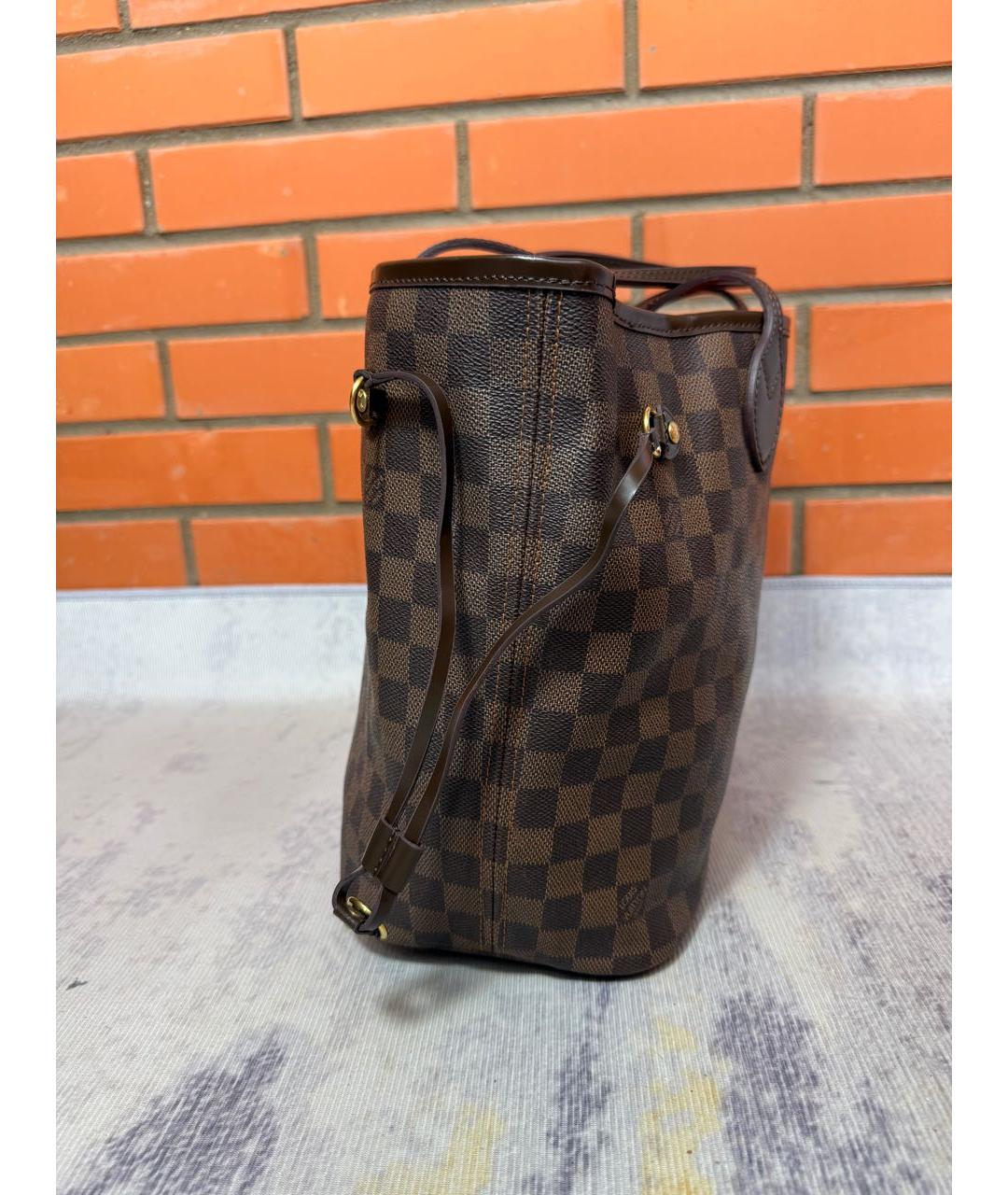 LOUIS VUITTON Коричневая сумка тоут из канвы, фото 4
